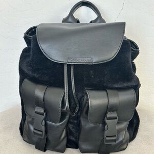 Kendall & Kylie leather & faux fur backpack